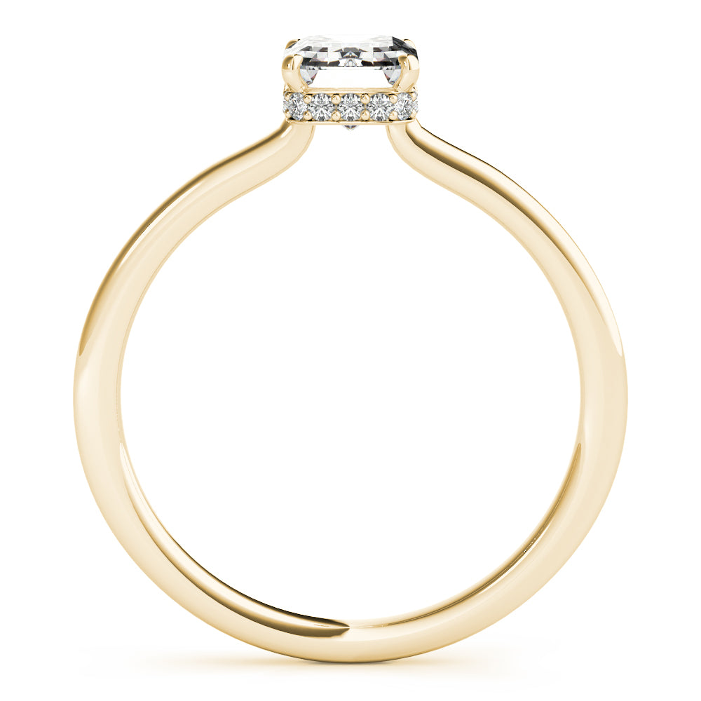 Aimee Emerald Diamond Solitaire Engagement Ring-VIRABYANI